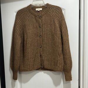 Sezane Wool and Alpaca Sweater Chunky Ribbed Knit